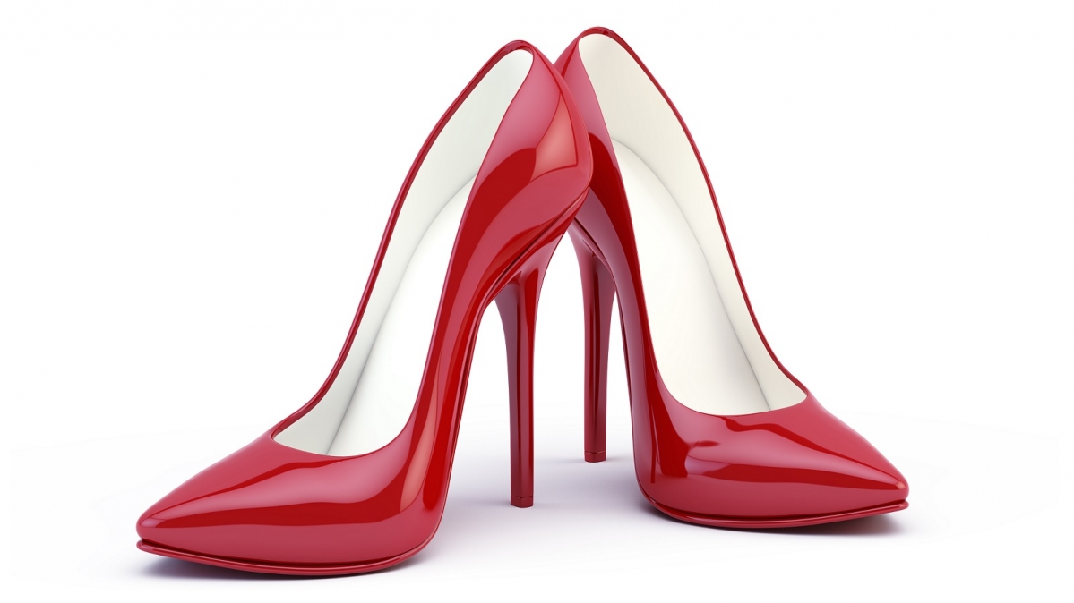 Rote Damenschuhe mit High Heels